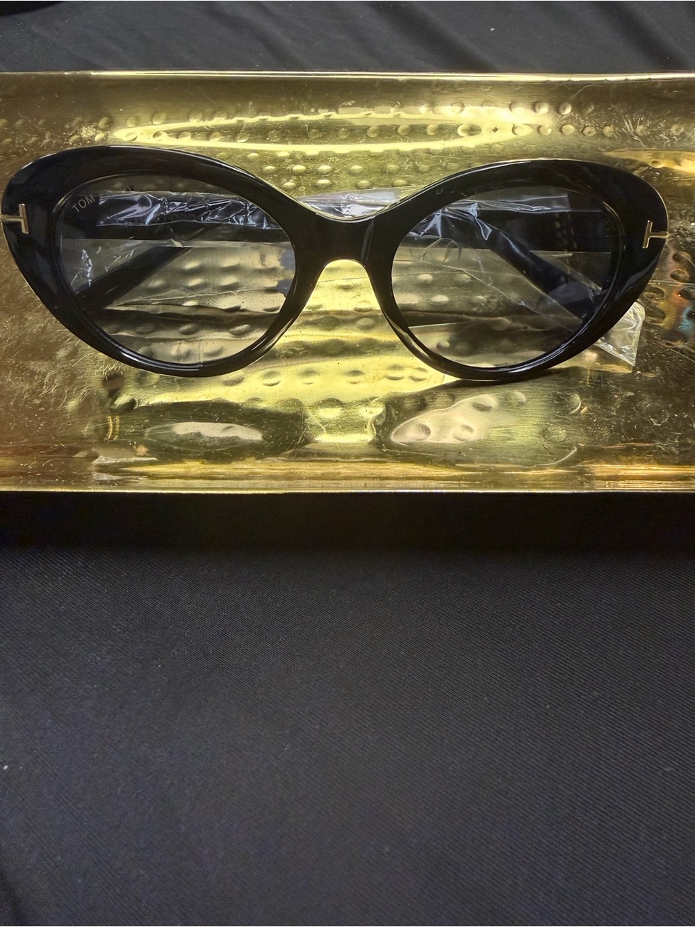 Tom Ford Black Oversized Cat Eye Sunglasses